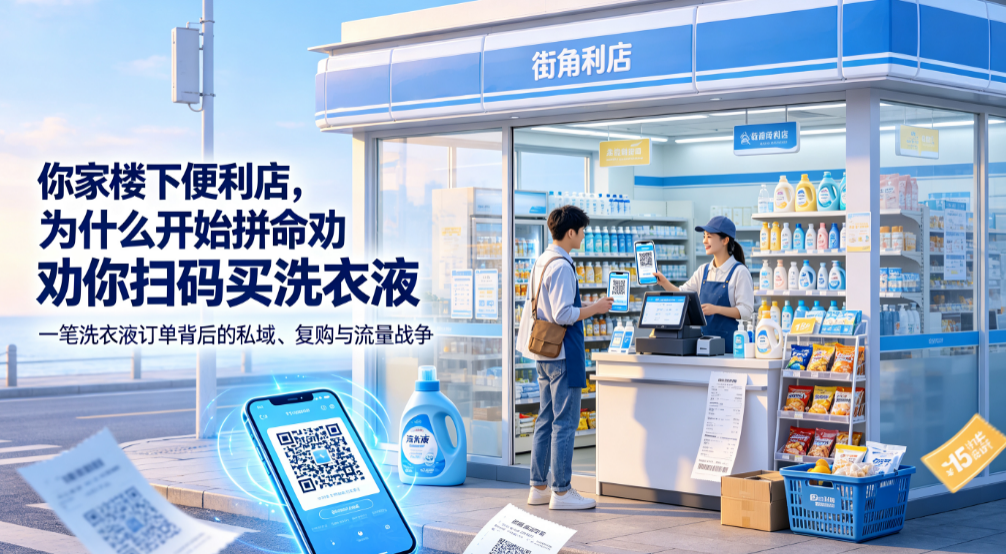 你家楼下便利店,为什么开始拼命劝你扫码买洗衣液