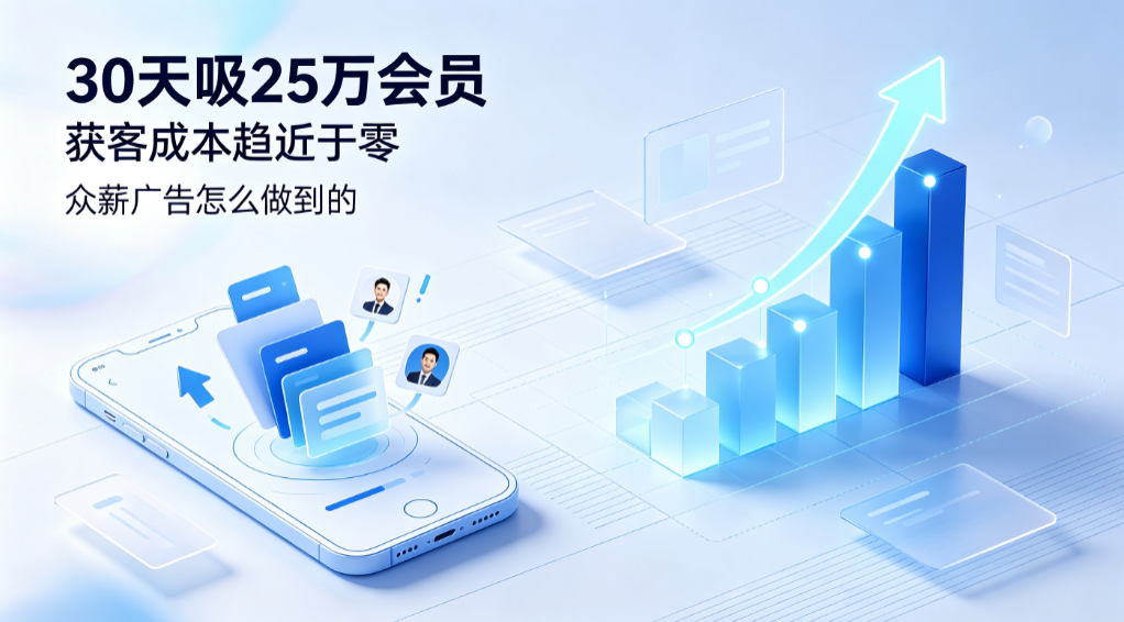 看广告真能赚钱? 30天吸25万会员,众薪广告的钱账我全拆开了